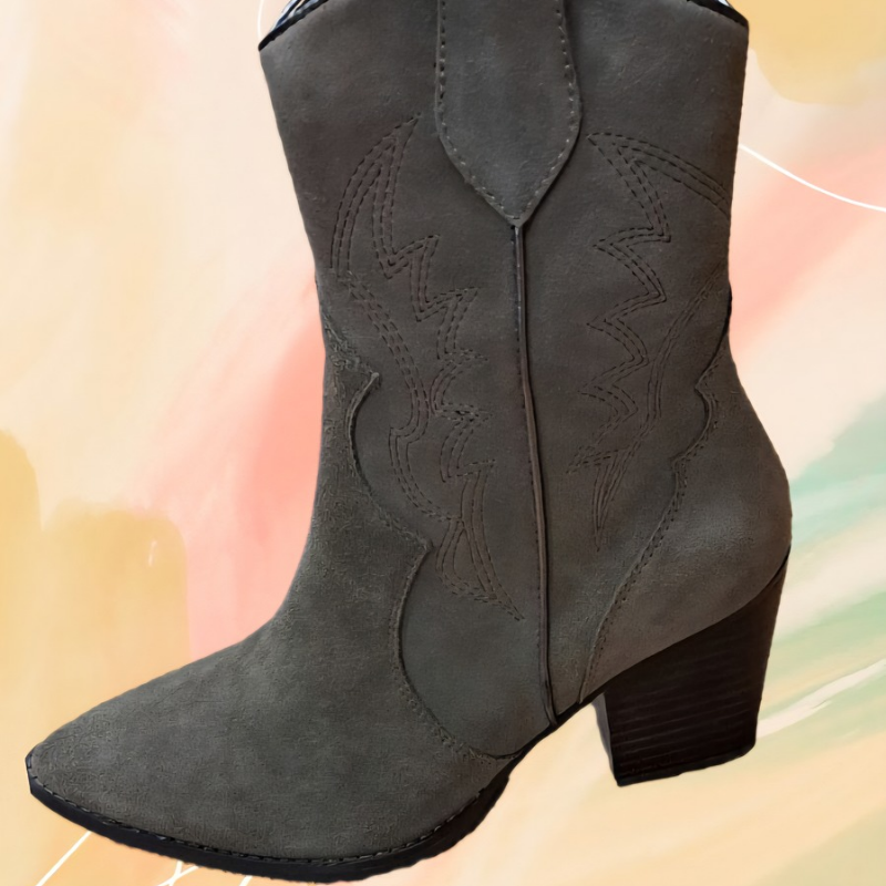 Bota campera cuña marron piel 36/41