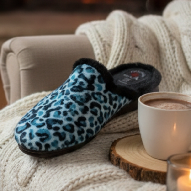 Cuña leopardo negro 35/41