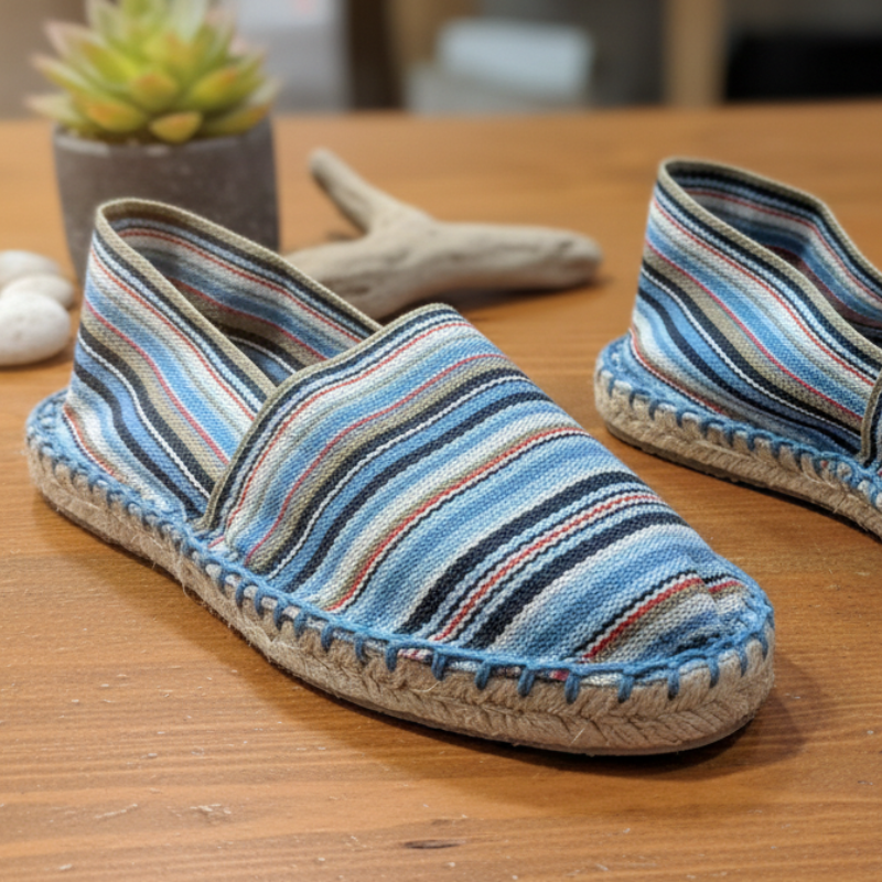 Alpargatas rayas celestes 36/41