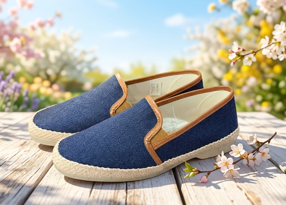 Lona azul con borde marron 39/46