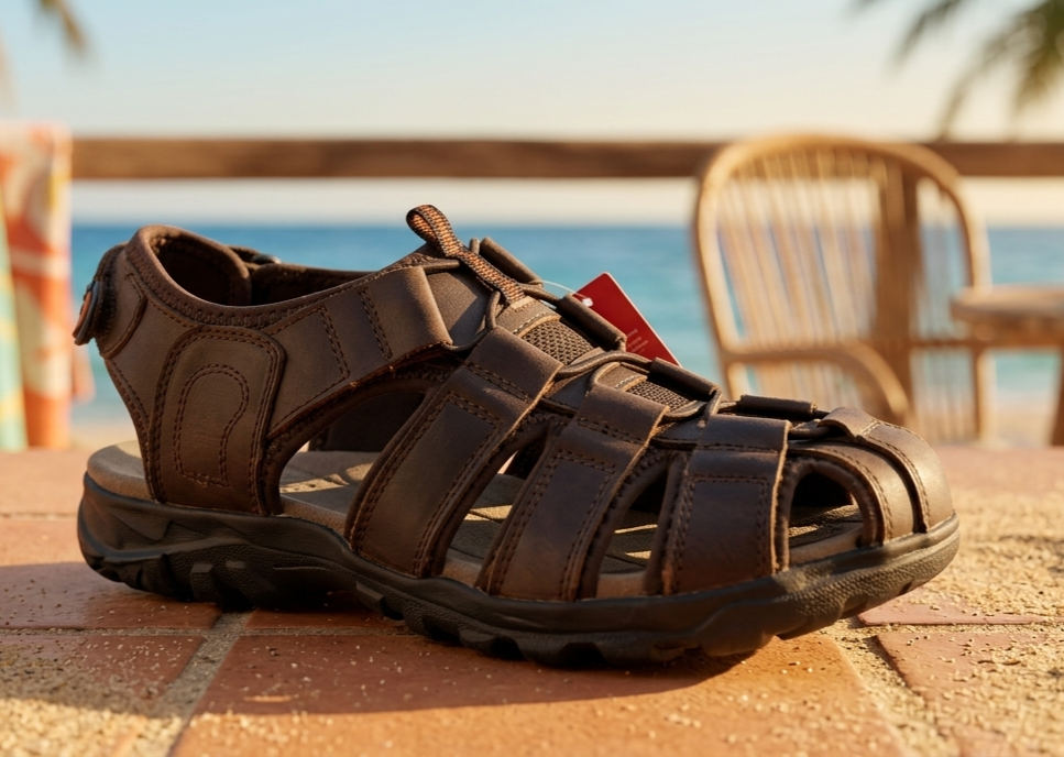 Sandalia romana  gomas marron 40/46