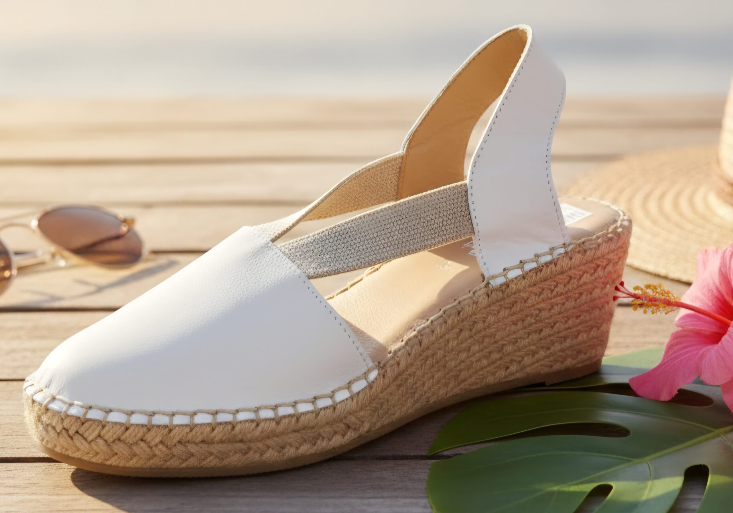 Alpargata piel blanca gomas 35/41