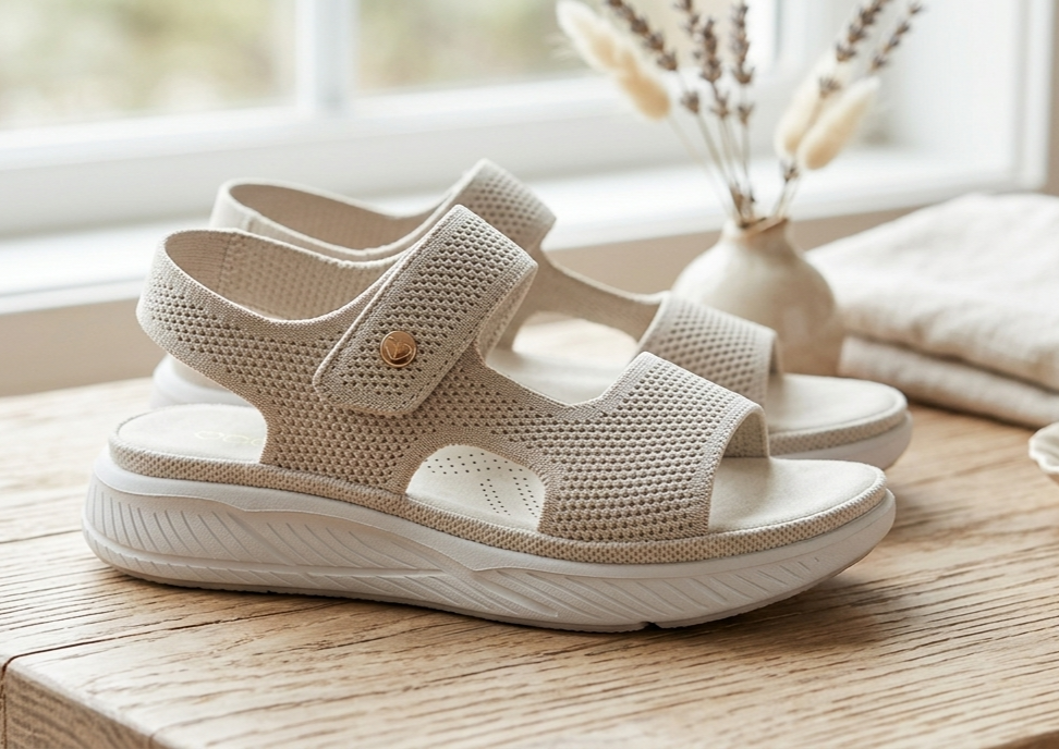 Sandalia tela beige 36/41