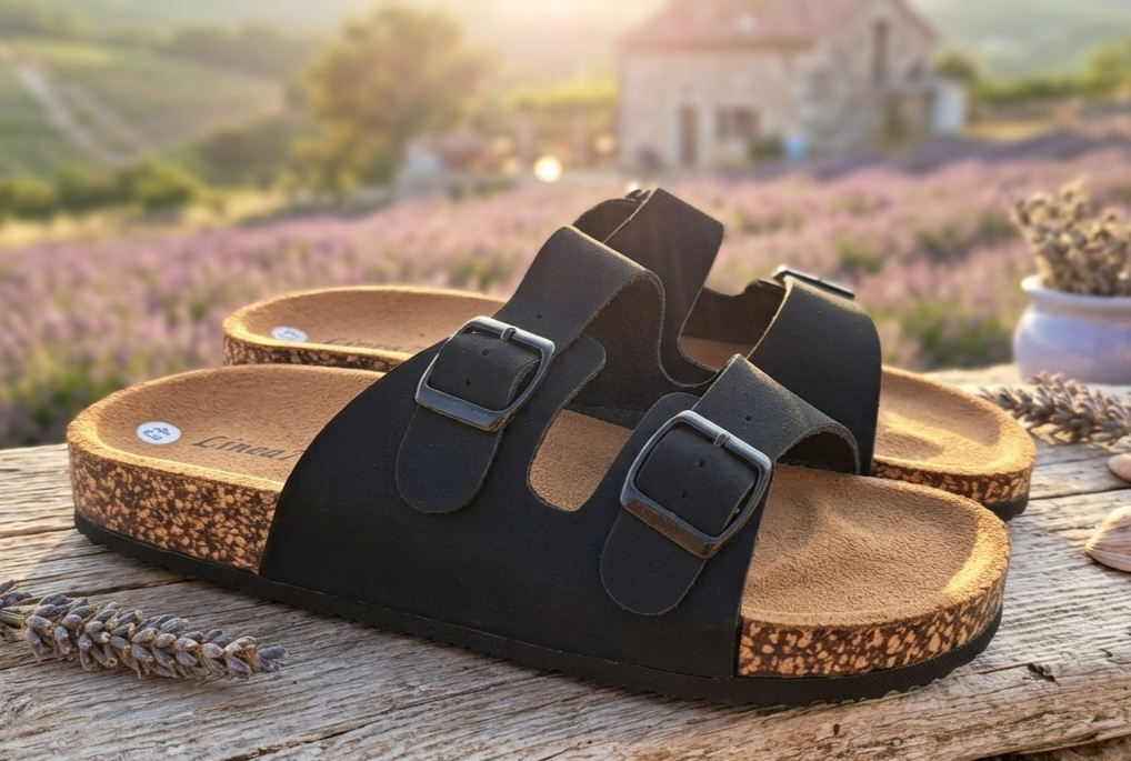 Sandalia 2 tiras negro 40/45
