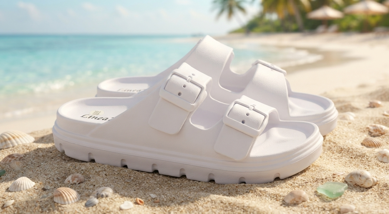Chancletas 2 hebillas blanco 36/41
